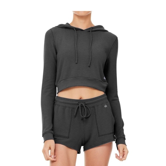 ALO Yoga Getaway Hoodie - Anthracite - Picture 1 of 5